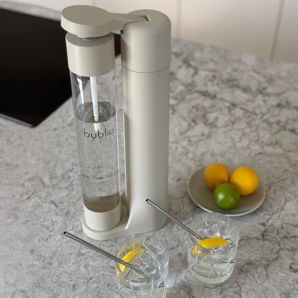 Beige bubliq drink carbonator