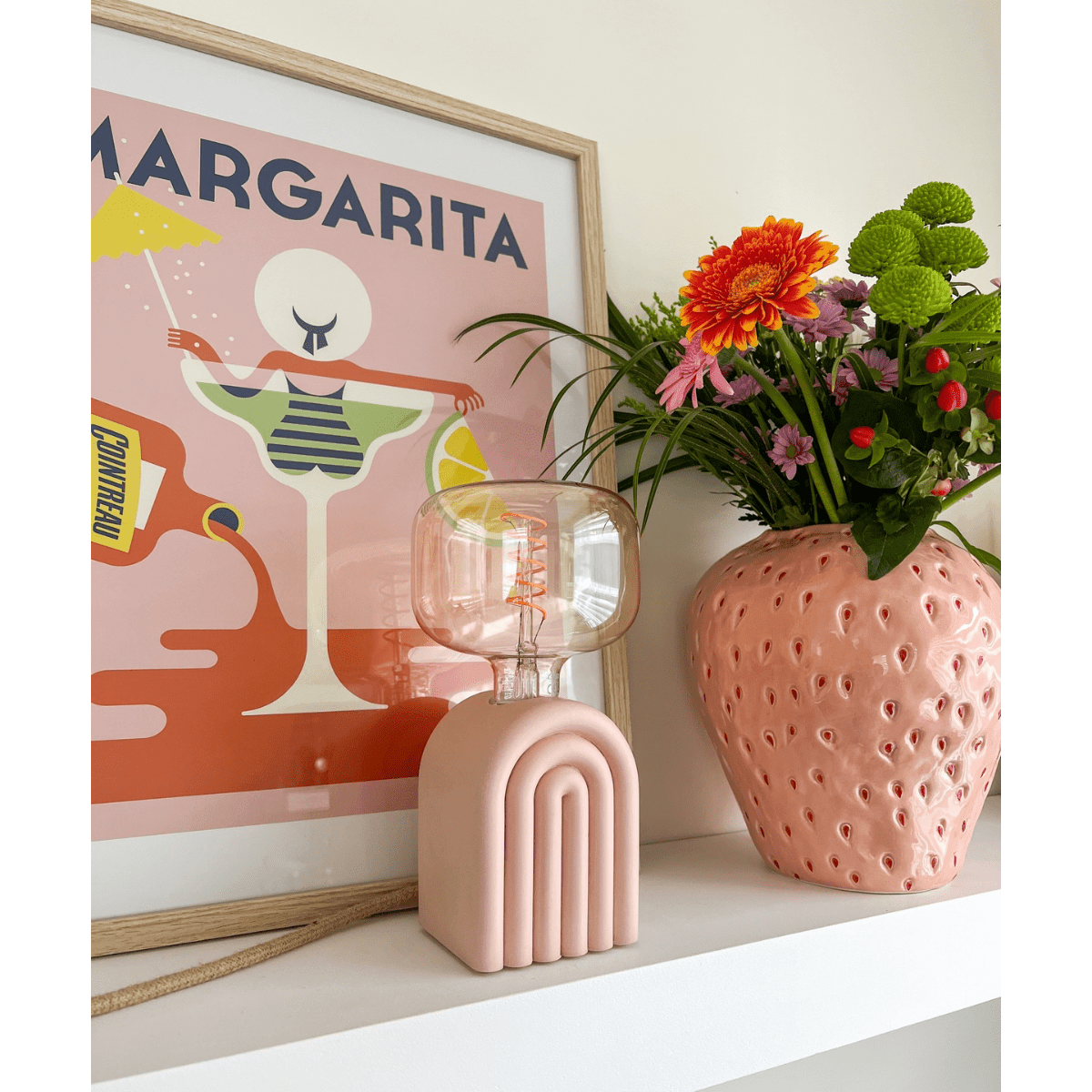 Rainbow Table Lamp Dusty Pink