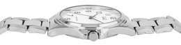Q&Q men's watch, stainless steel strap, Ø 40 mm, silver/white
