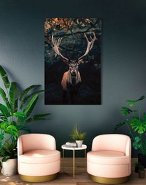 Wandbild HIRSCH ca.78x118 cm  Leinwandbild Keilrahmen Deko modern