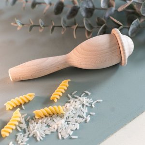 Creative rattle “Frieda” Filling & painting | Natural wooden sound toy | Wooden toys for Montessori and Waldorf | from 3 years | 100% Made in Germany