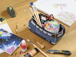 Uniwersalna torba neoprenowa 3D Volkswagen VW T1 Bus 3D - mała - / benzyna i brąz