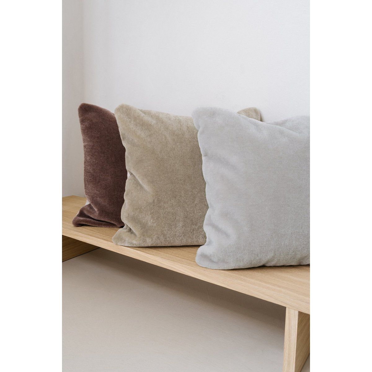 Luxury mohair decorative cushion cover Amy sage green 50x50 cm