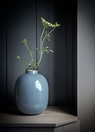 Vase Metal Blue 32cm