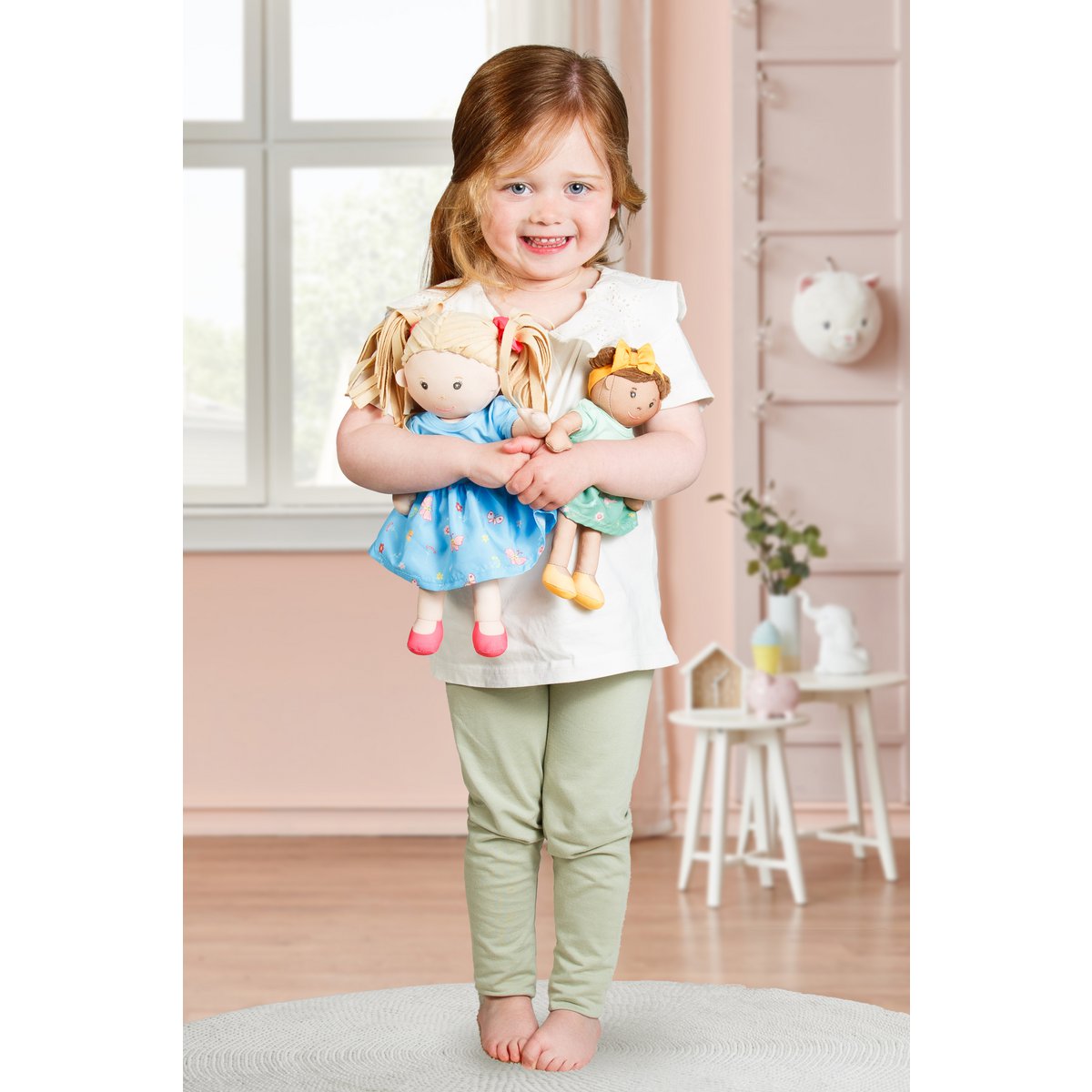 Doll di tessuto '' nela '' con vestito per indossare e decollare, 32 cm