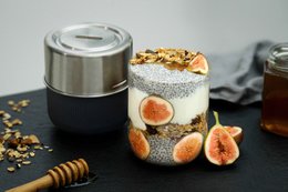 Pot à Déjeuner en Verre Black+Blum - Ø95mm - Gris