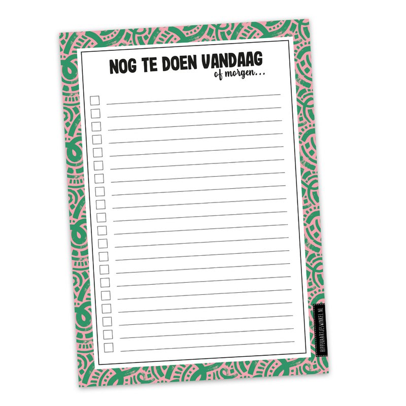 Nog te doen lijstje