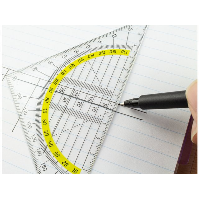 Geometriedreieck Kunststoff 14 cm 45 Grad