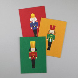 Cartolina in legno taglio Walter Nutcracker Green