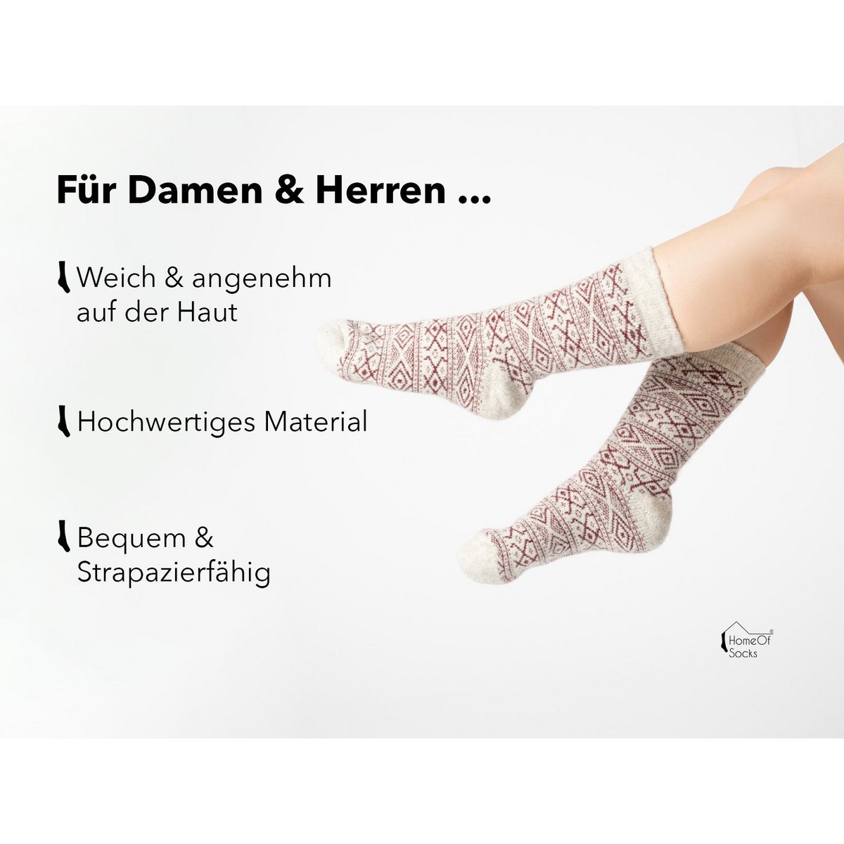 Scandinavian wool socks "Norway"