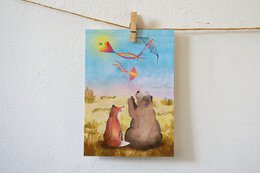 Card kite flying