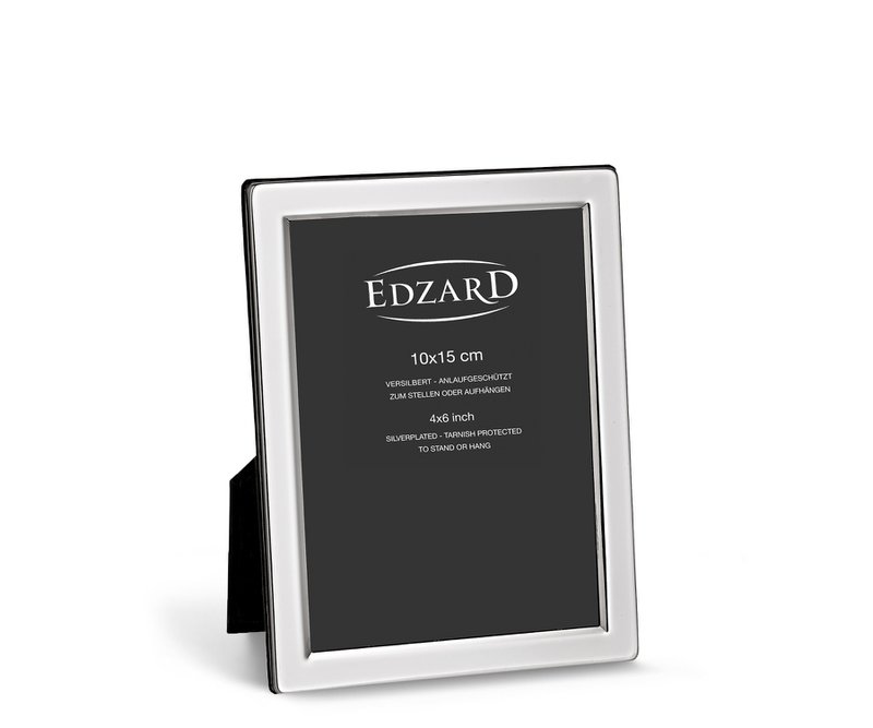 EDZARD set of 2 photo frames Salerno for photo 10 x 15 cm, noble silver-plated, tarnish-proof
