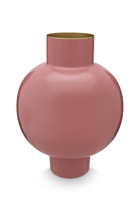 Vase Metal Large Old Pink 31.5x42cm