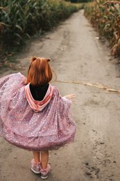 Magico mantello bifacciale per bambini "Stelle arcobaleno"