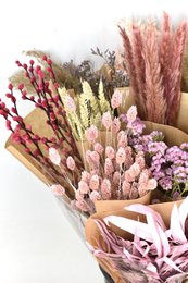 Mix dried flowers - pink - 15 varieties