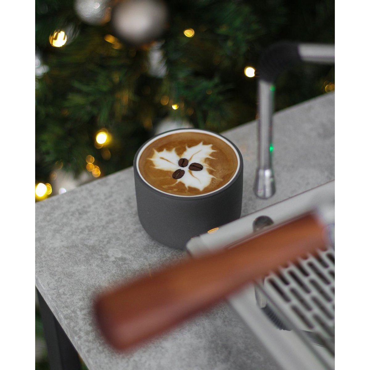 Cappuccino mug Fundament | dark grey / white
