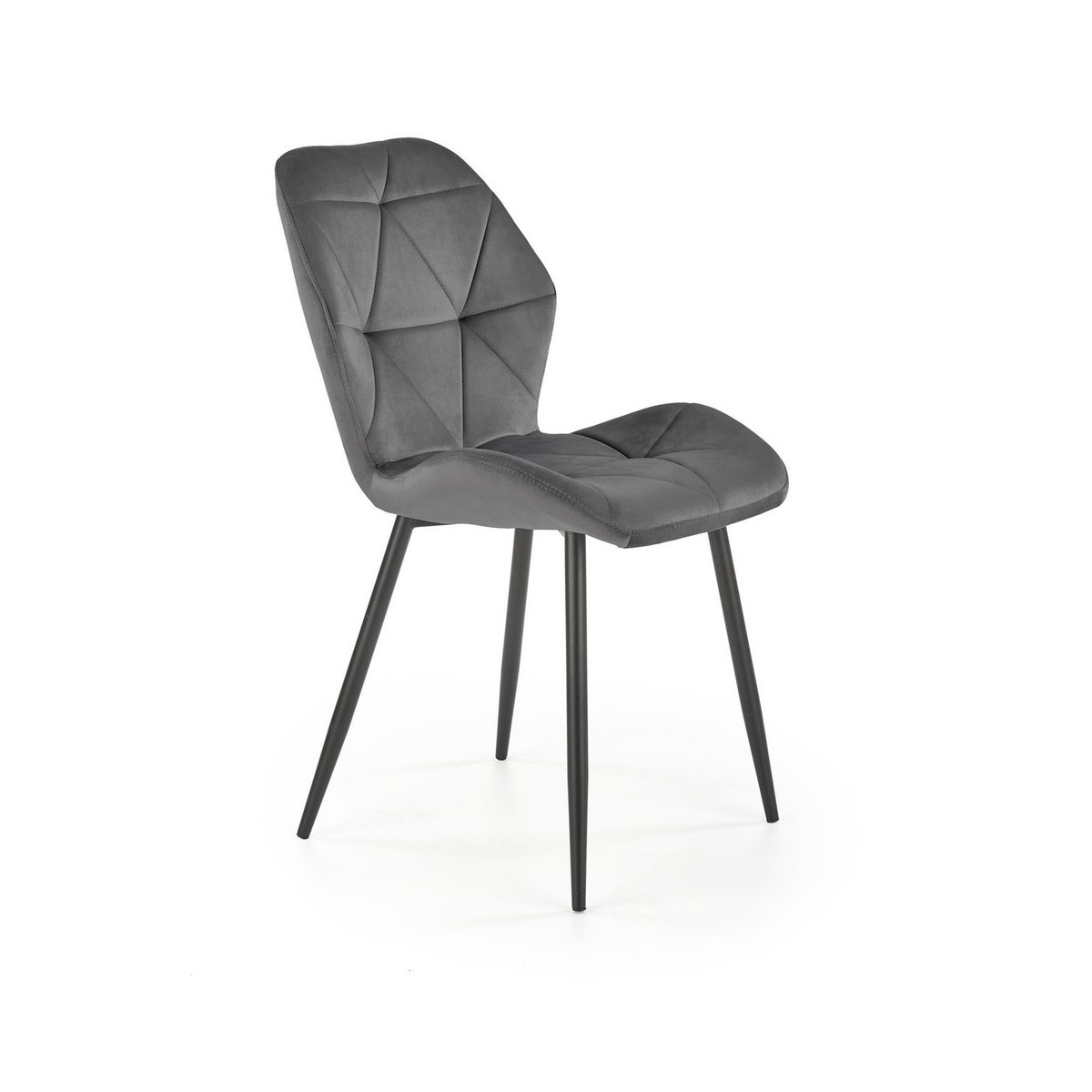 Silla de comedor de brillon gris