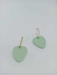 Pendientes acrílico verde