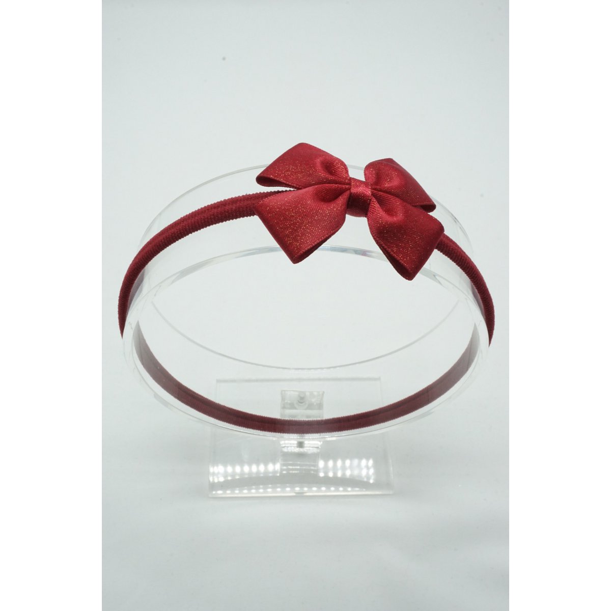 Nylon haarband metallic satijn regular mini