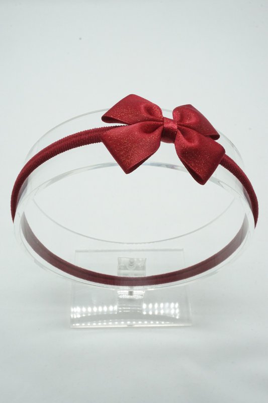 Cerchietto in nylon satinato metallizzato regular mini