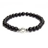 Armband Vriendschap Hartje Onyx