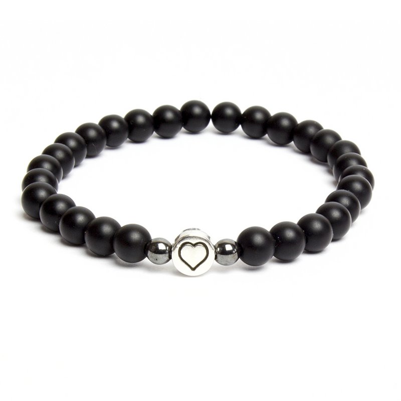 Pulsera Amistad Corazón Onix