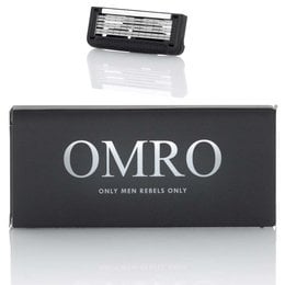 Black razor with 6-blade technology, designed for a close and comfortable shave.