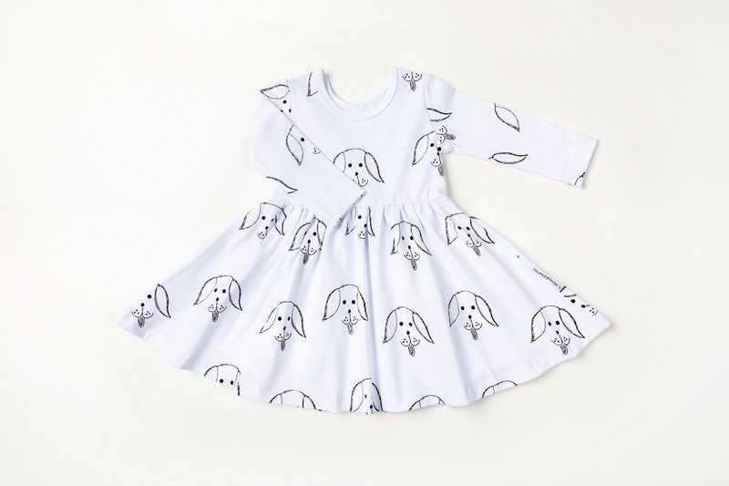 Long-Sleeved Dress with Bonnie the Dog
