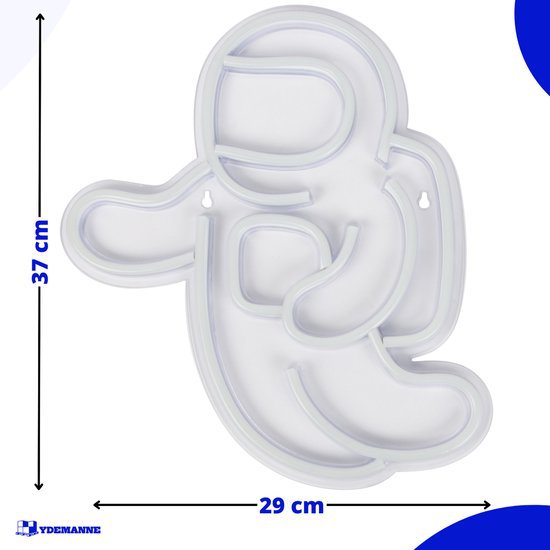 Neon Lamp - Astronaut - Dimmable - Incl. Hanging hooks - Neon Sign - 37 x 29 cm