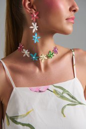 Ophelia ketting – handgemaakte bloemen plexiglas ketting
