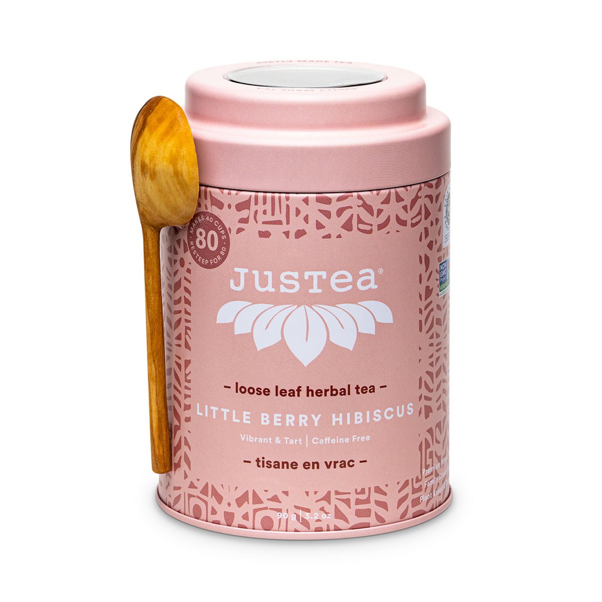justea | Lille bær Hibiscus | 90 gram | 40/80 kop| Løs te | Økologisk| Fair Trade | Ikke-GMO