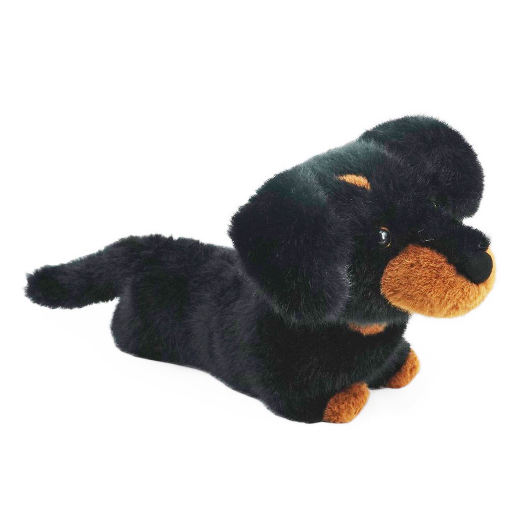 One Love Kuscheltier - Dackel Kürbis Schwarz und Braun
