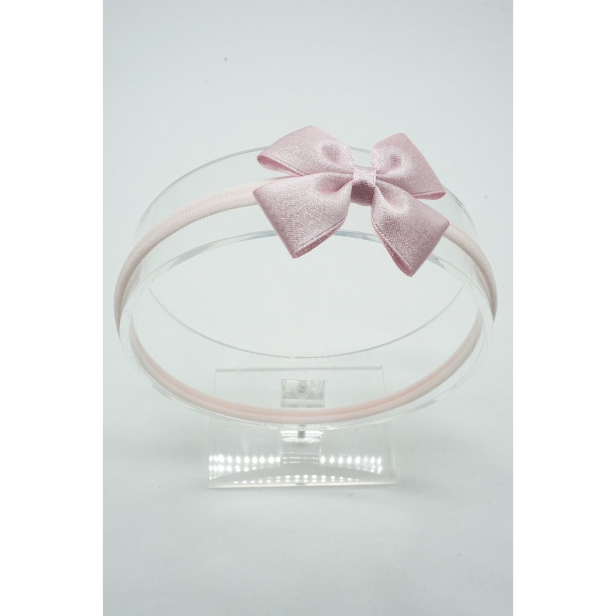 Nylon haarband metallic satijn regular mini