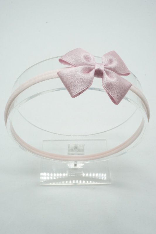 Cerchietto in nylon satinato metallizzato regular mini