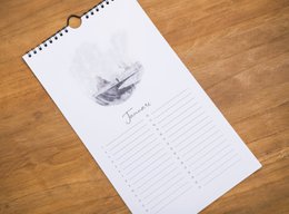 Birthday Calendar Watercolor Abstract Design