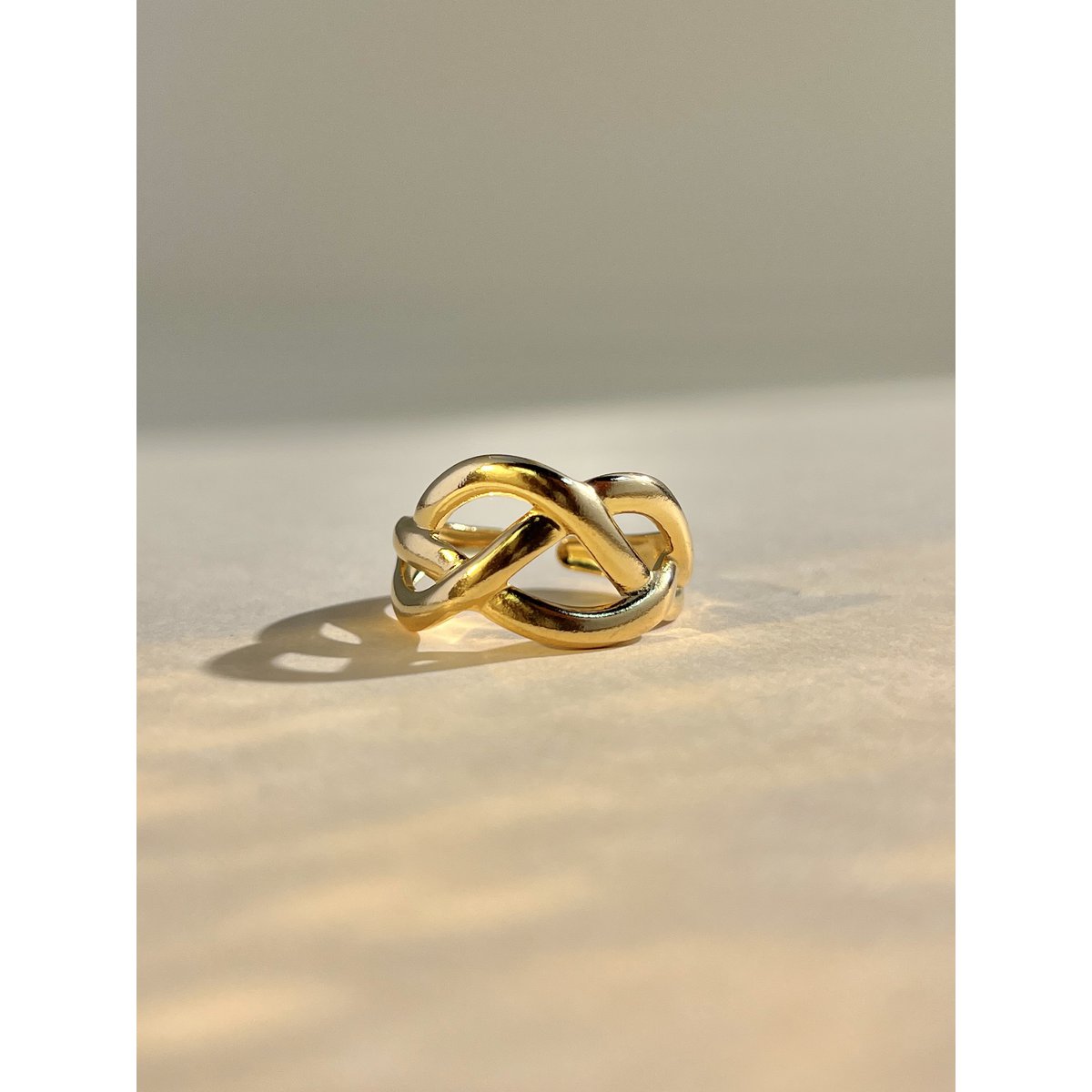 Moderne designerring verstelbaar staal verstelbaar