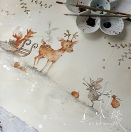 Wenskaart KERST – Slee