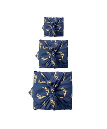 Confezione regalo in tessuto Furoshiki - Confezione da 3 pezzi su un lato