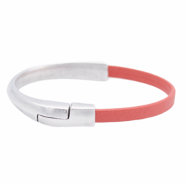 AMACAYACÚ (Silber) Lederarmband mit Magnetverschluss