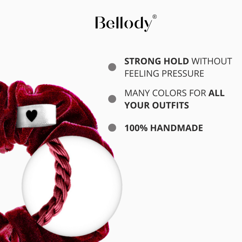 Samt-Scrunchie Bordeaux - Bellody® (1 Stück - Bordeaux Red)