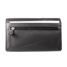 Leder-Damengeldbörse RFID - Leder-Damengeldbörse - Mundharmonika-Modell