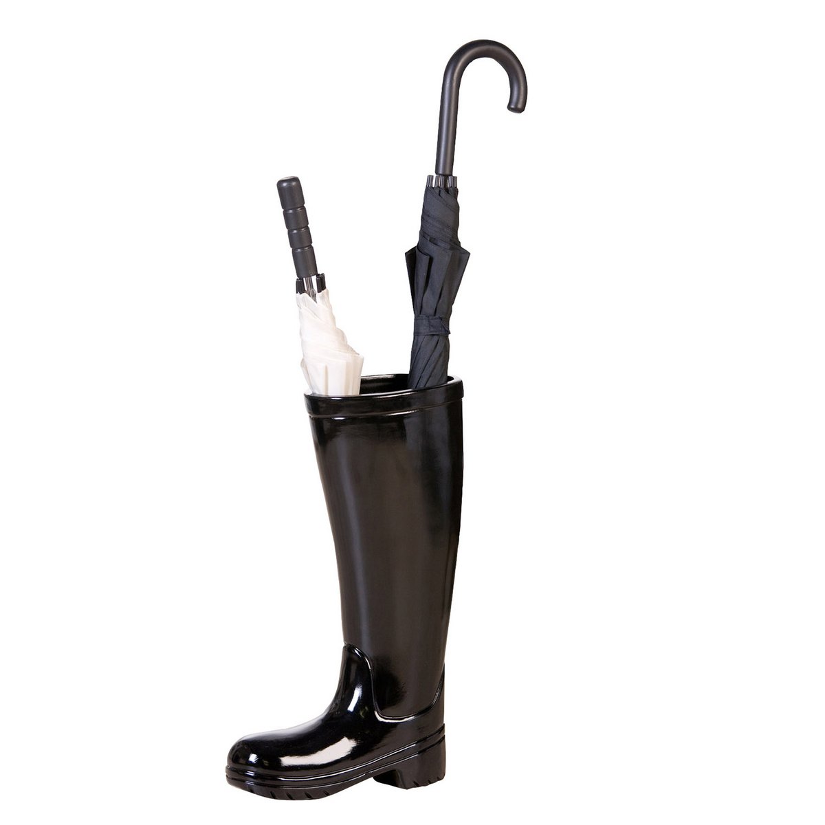 Ceramic umbrella stand "Boots" black H.45cm