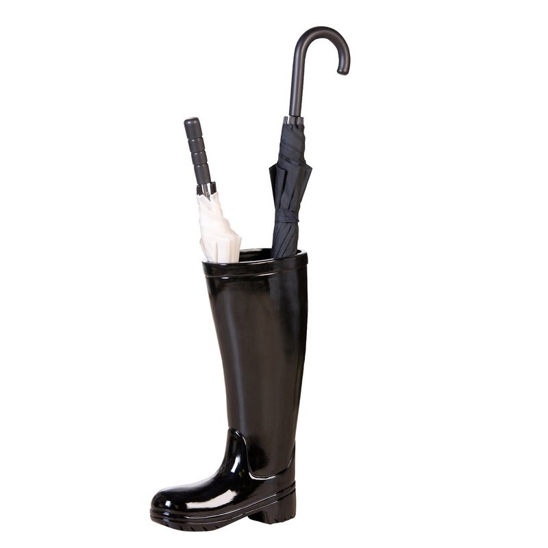 Keramisk paraplystativ "Støvler" sort H.45cm