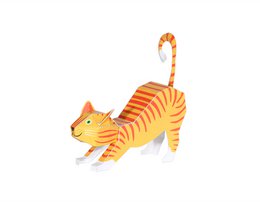 Stretching Cat Postcard