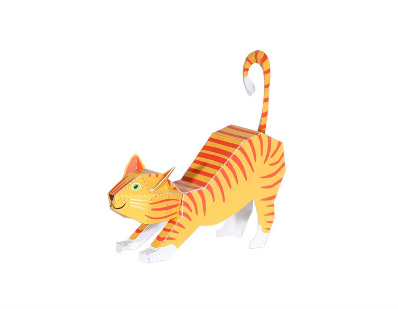 Stretching Cat Postcard