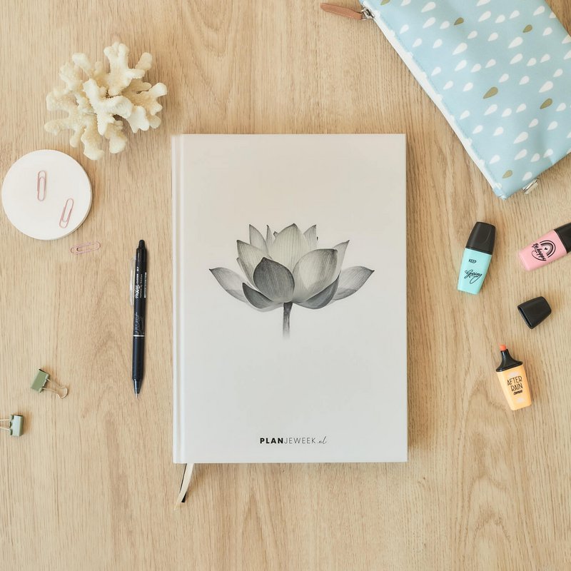 Prikkelarme jaarplanner Lotus - ongedateerd