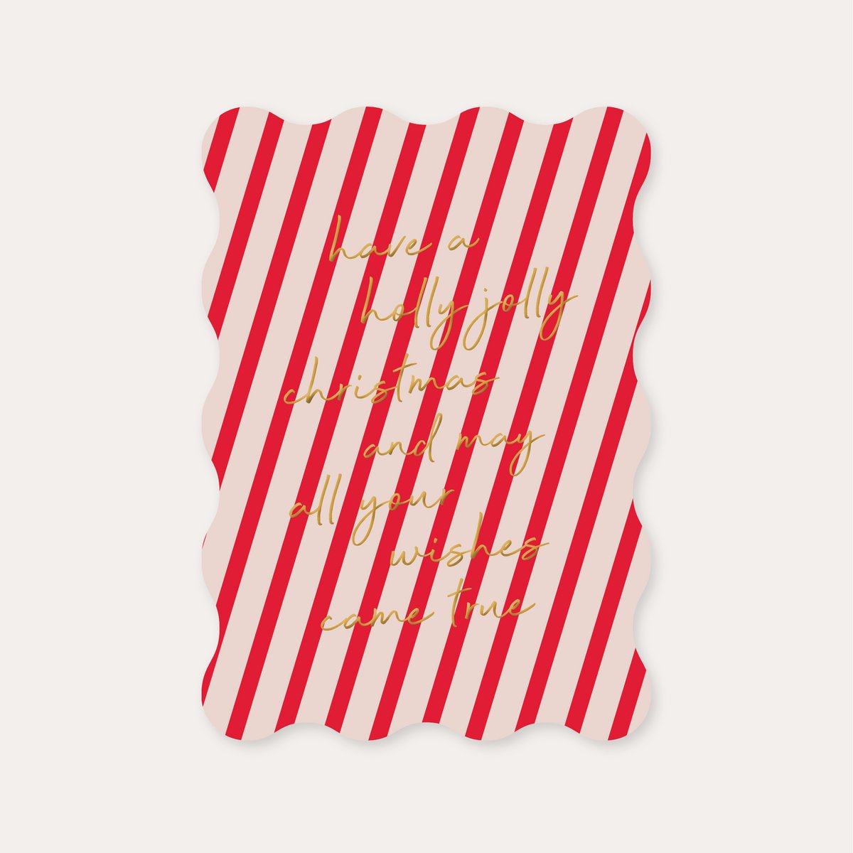 Carte Holly Jolly | Feuille d'or