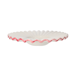 Lampenschirm aus Keramik, D 39 H 8 cm, rosa Rand