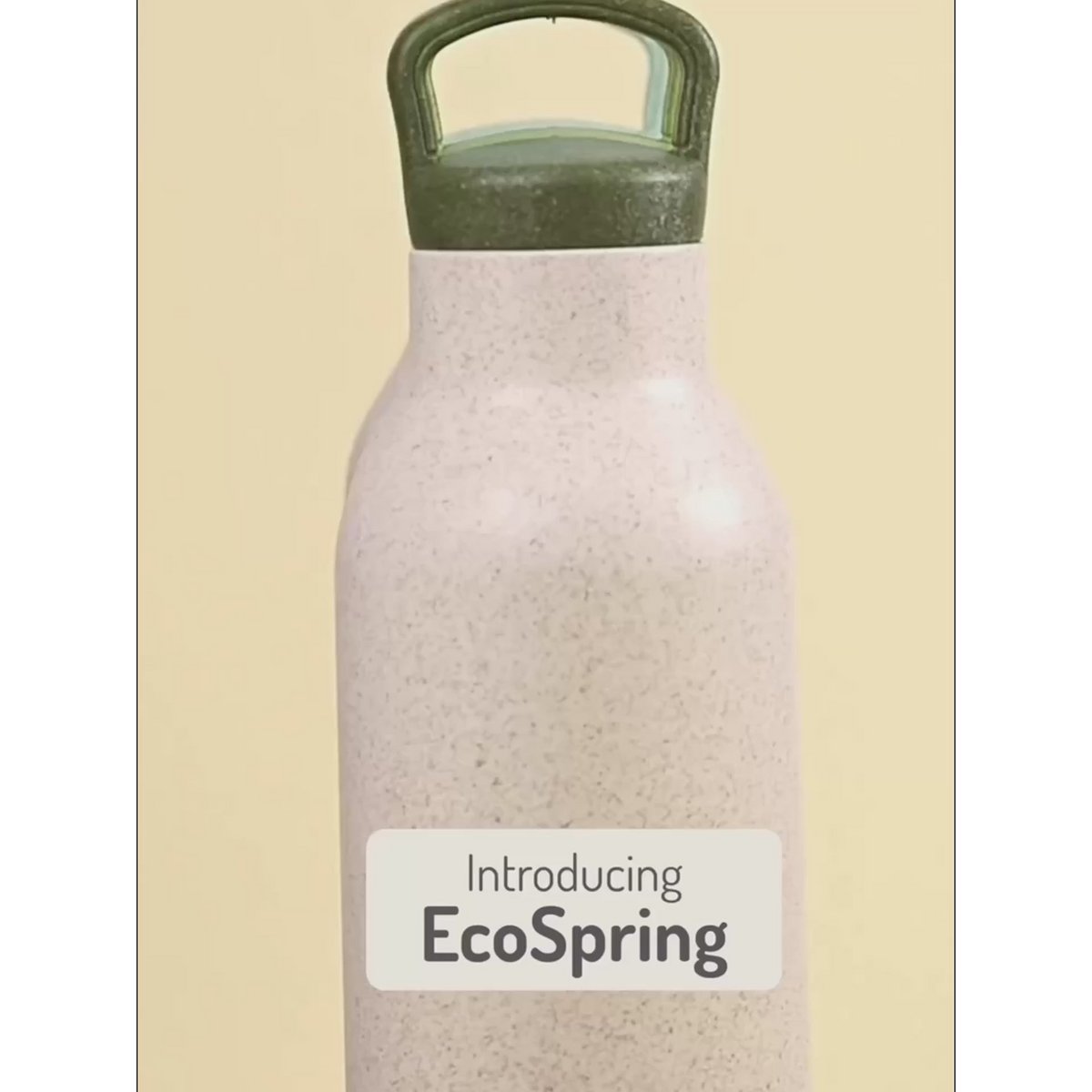 Ecofy Earth Friendly Eco Kildevandsflaske til kontor og skoler | Vandflaske i rustfrit stål til børn og voksne lavet med risskaller | Lækagesikker |1 enhed, 900 ml | TUV certificeret