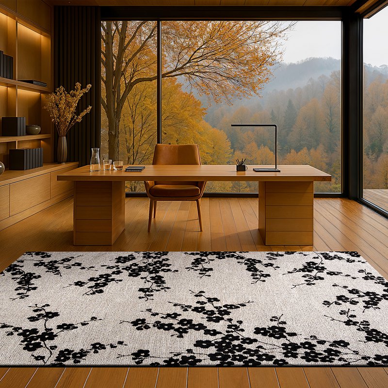 Eco Rug - Night Snow - Tæppe sort